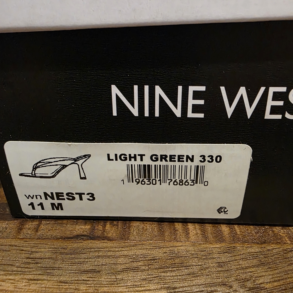 Nine West Nest Heeled Sandals in Neon Lime - Picture 8 of 8